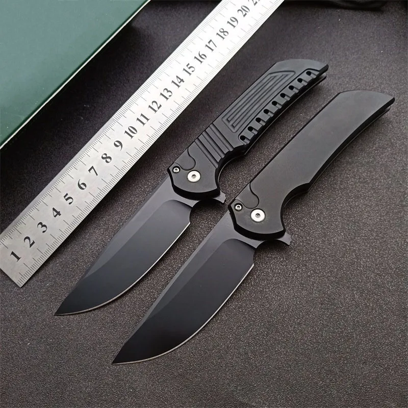 1PCS最高品質のMordax Flipper Tactical Folding Knife CPM-20CV Black Blade CNC Aviation Aluminum Handle Outdoor EDC Pocket Folderナイフ