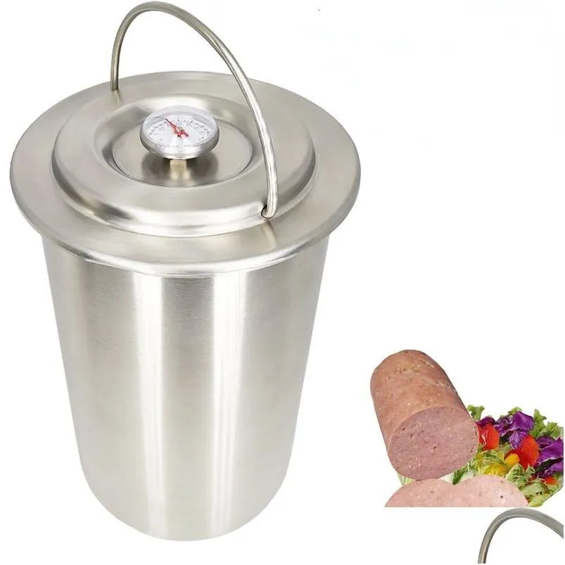 Köttfjäförer Tools Potry Ham Maker 304 Rostfritt stål Presssand med termometer matlagningstillbehör 230629 Drop Delivery Home G DH9Z1