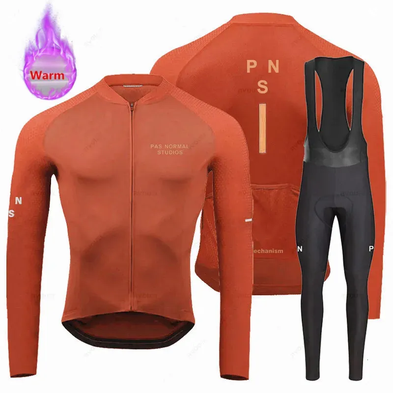 Pro Road Bike Winter Fleece Cycling Clothing Set PNS 2024 Mountian
