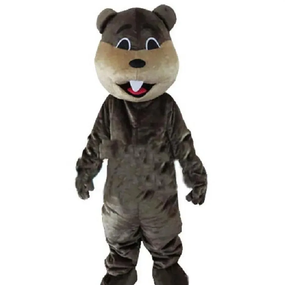 Halloween Beaver Mascot Costume Adult Cartoon Character Outfit Attractive Suit Plan Birthday