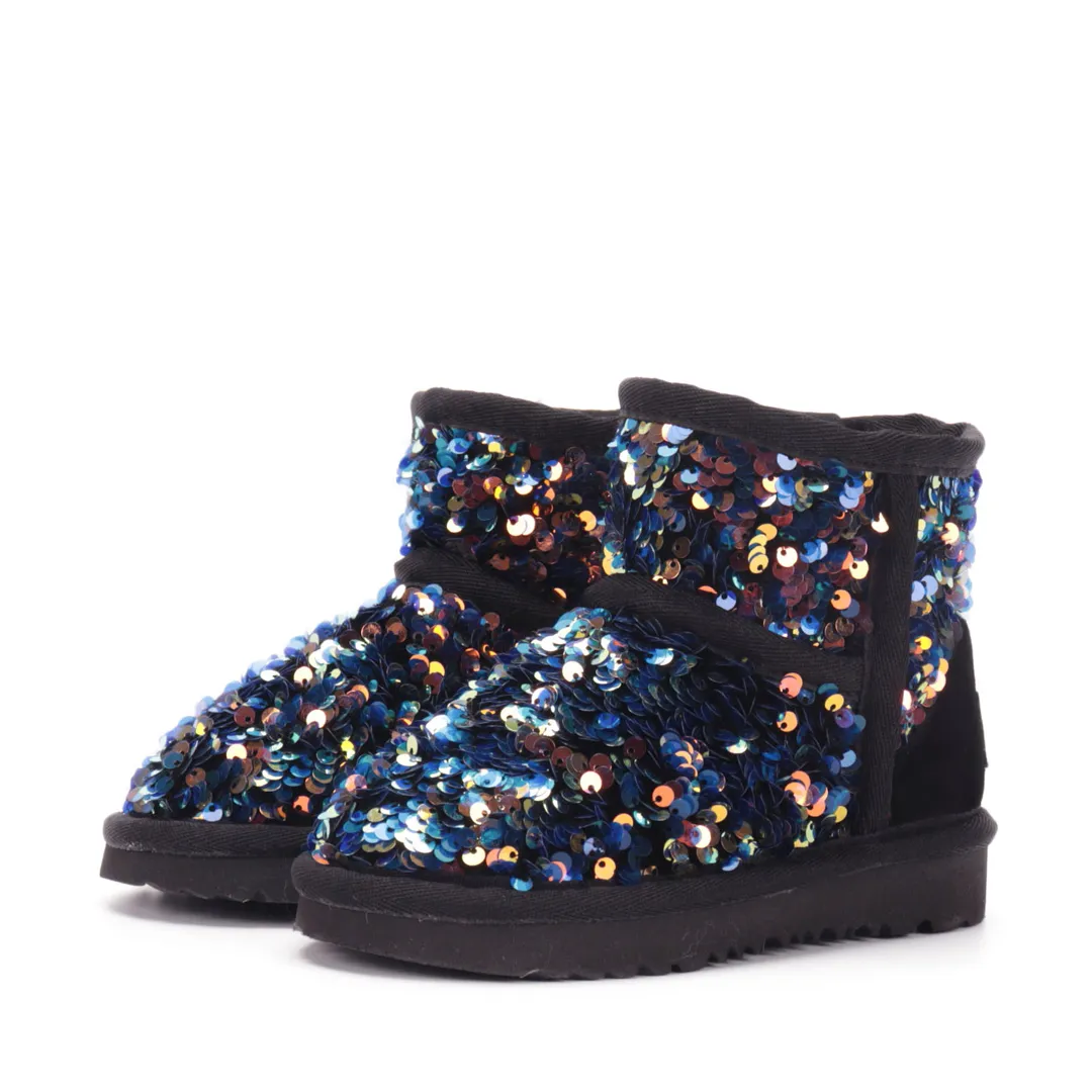 Bling Sequin Children's Snow Boots: Warm, Non-Slip Kids Ankle Boots Shop  Now!