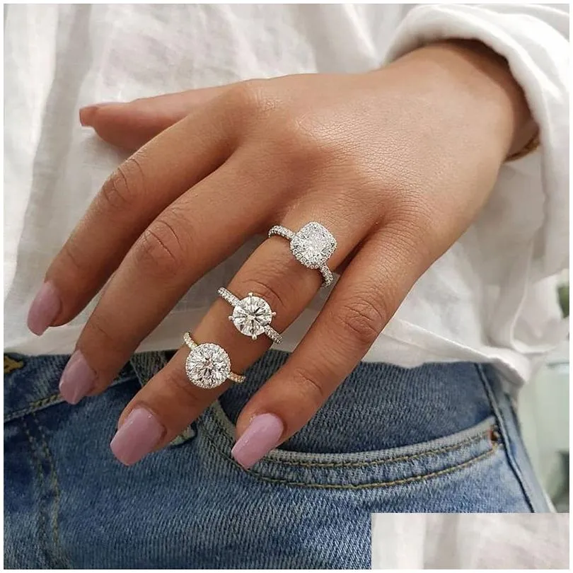 Anelli di banda Ring for Women Fashion Cubic Zirconia Gift Gioielli R842 Delivery Delivery Jewelry Ring Dhgarden Otylx