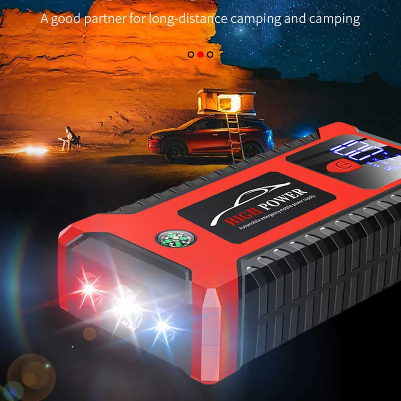 Portable EAFC 12V Vehicle Battery Jump Starter Power Bank With