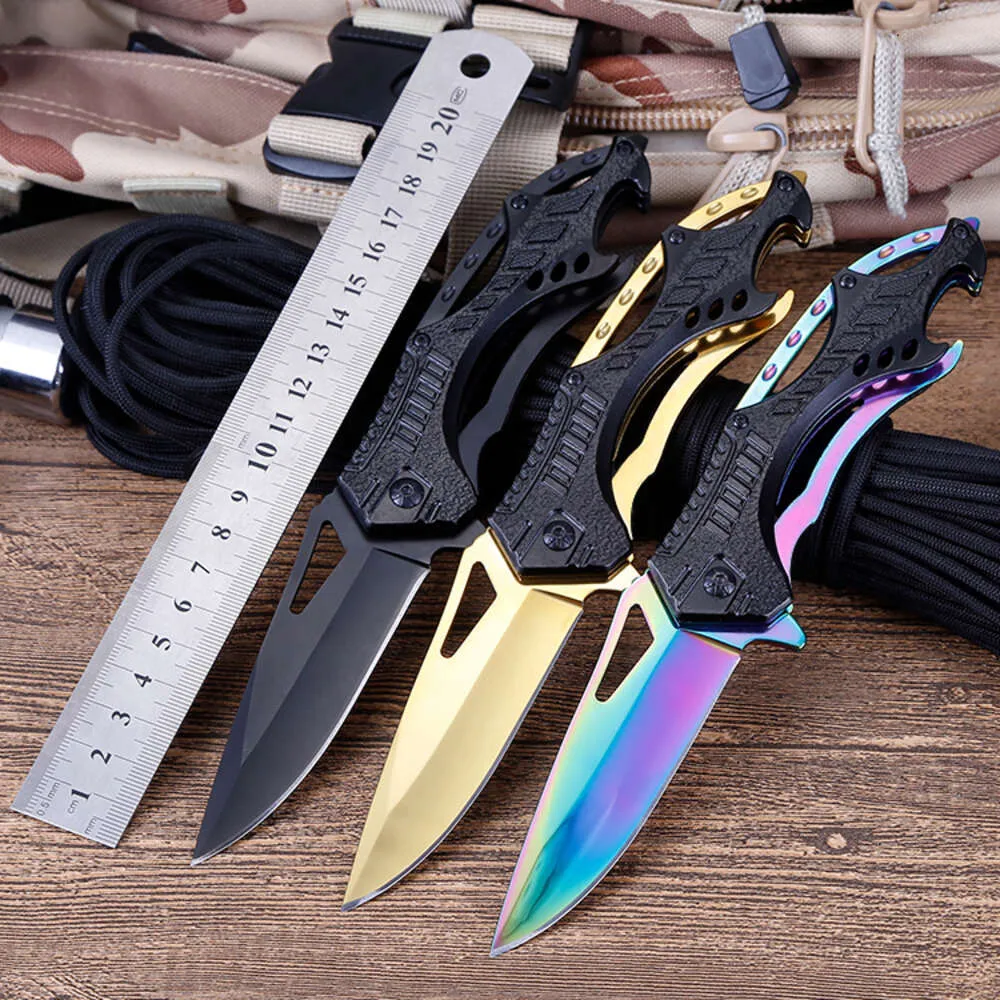 8.46''/6.69'' Folding Knife Outdoor Survival Tactical Pocket 440C Blade Camping Hiking Hunting Knives EDC Fishing Tools