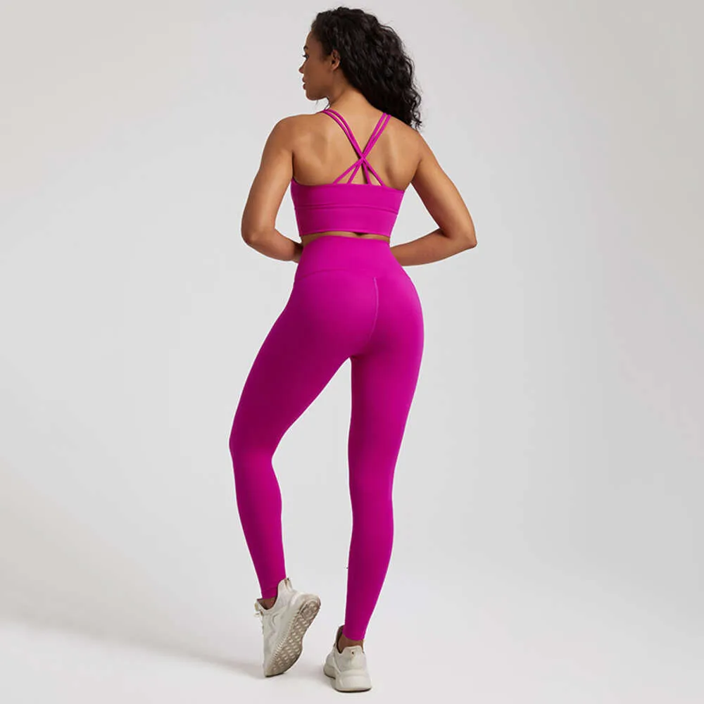 Lu Align Femme Vêtements Costume Ensemble D'entraînement 2 Pièces Femmes Sport Citrons Costumes Fitness Soutien-Gorge Top Leggings Tenues De Course Sans Couture Gym Été Lemon Lady Gry Sports Filles