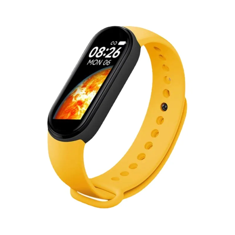 M7 Smart Bracelet HD Grote scherm Hartslag Hartslag bloeddruk bloed zuurstof IP67 waterdichte dynamische wijzerplaat Bluetooth -herinnering