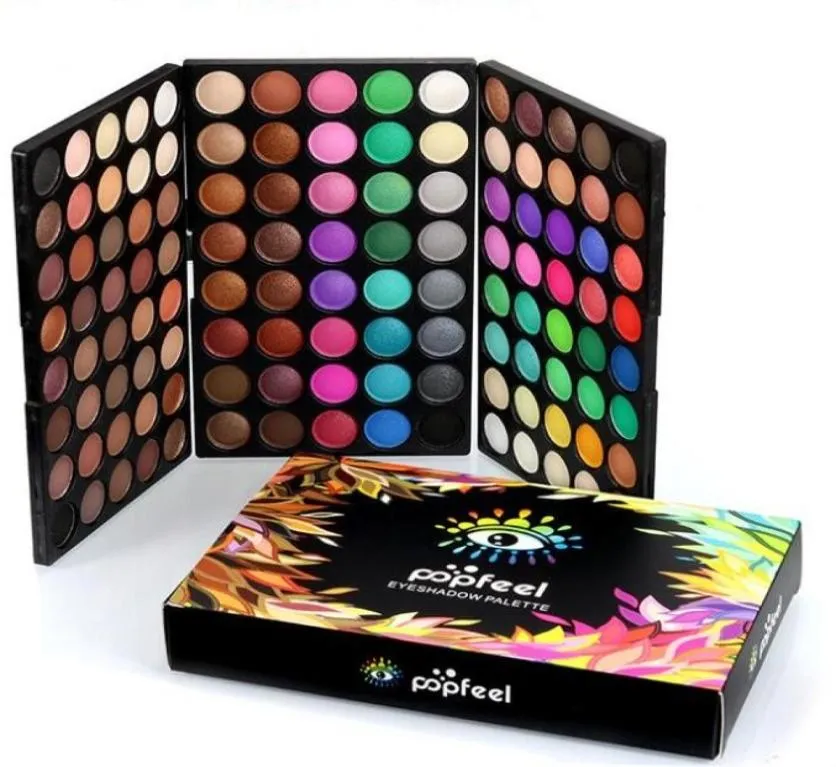 Nuovi arrivi Popfeel Beauty 120 colori cosmetici in polvere trucco ombretto palette Matte Nude ombretto fondotinta palette3665125