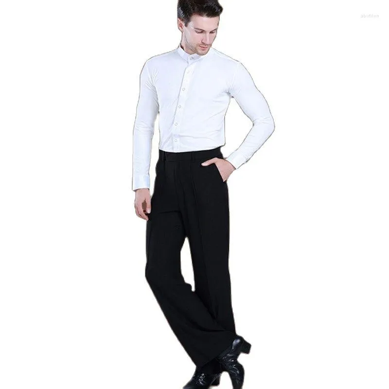 Stage Wear Man Pocket Pantaloni da ballo latino Pantaloni da ballo da sala Costume da valzer moderno per ragazzo