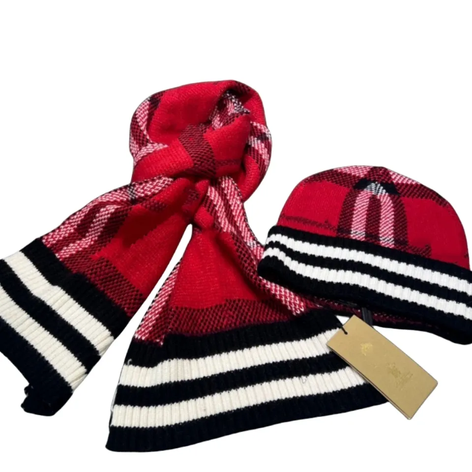 Gorro de diseñador de buena calidad, conjunto de bufanda, gorro de lujo B, gorros de punto, bufandas de esquí, máscara, conjuntos de moda al aire libre de invierno unisex