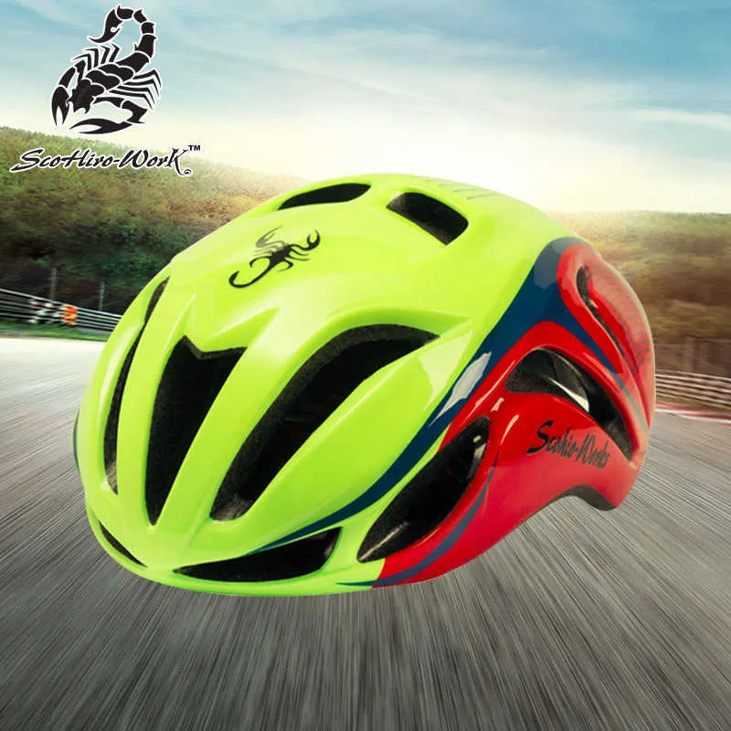 Helmy rowerowe Scohiro Work TT Triathlon Cycling Helmets Ultralight Road Racing Rower Ochrona dla dorosłych Aero Rower Helmet Women Man P230419