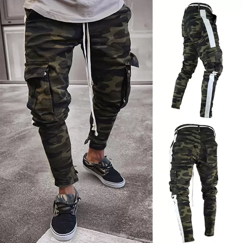 QNPQYX nouveaux hommes décontracté vert Camouflage Cargo Pantalon hommes Joggers Slim Fit Pantalon hommes Pantalons Harem pantalons de survêtement Pantalon