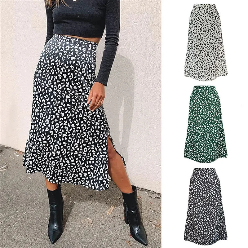 Skirt Summer Wrapped Beach Holiday Clothes High Waist Floral Print Split Casual Midi Skirt Female Sexy Clothing 230420