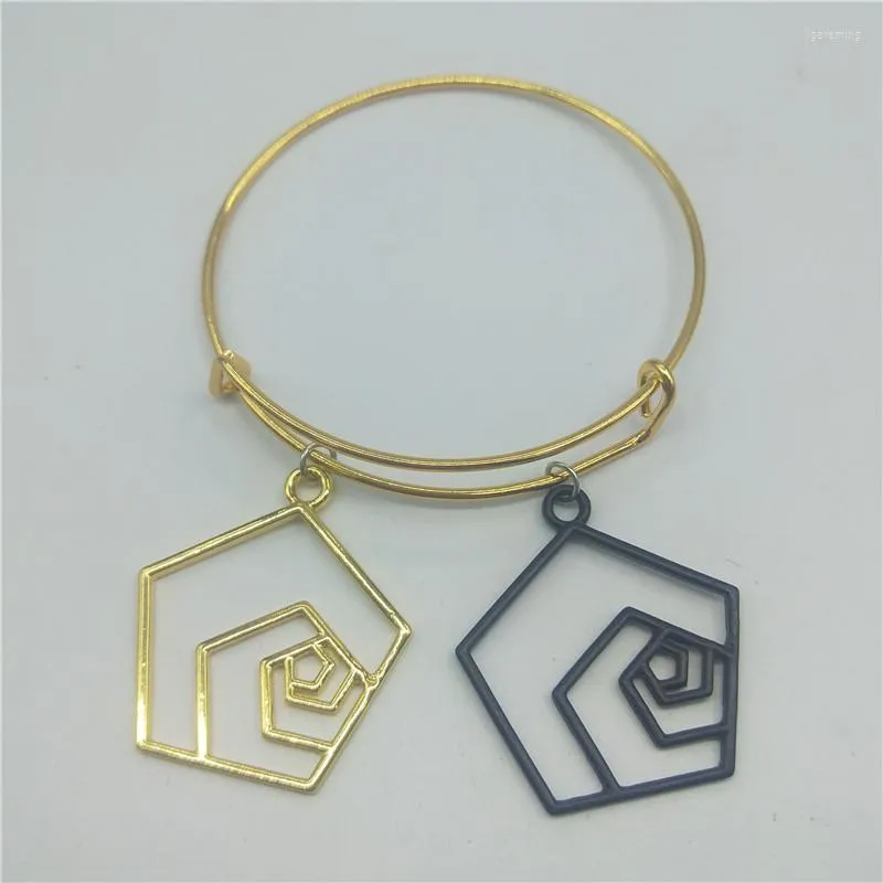 Bangle mode onregelmatige geometrische armetrische armbanden fibonacci sequentie wiskunde geometrie polsband vakantie cadeau vrouwen sieraden