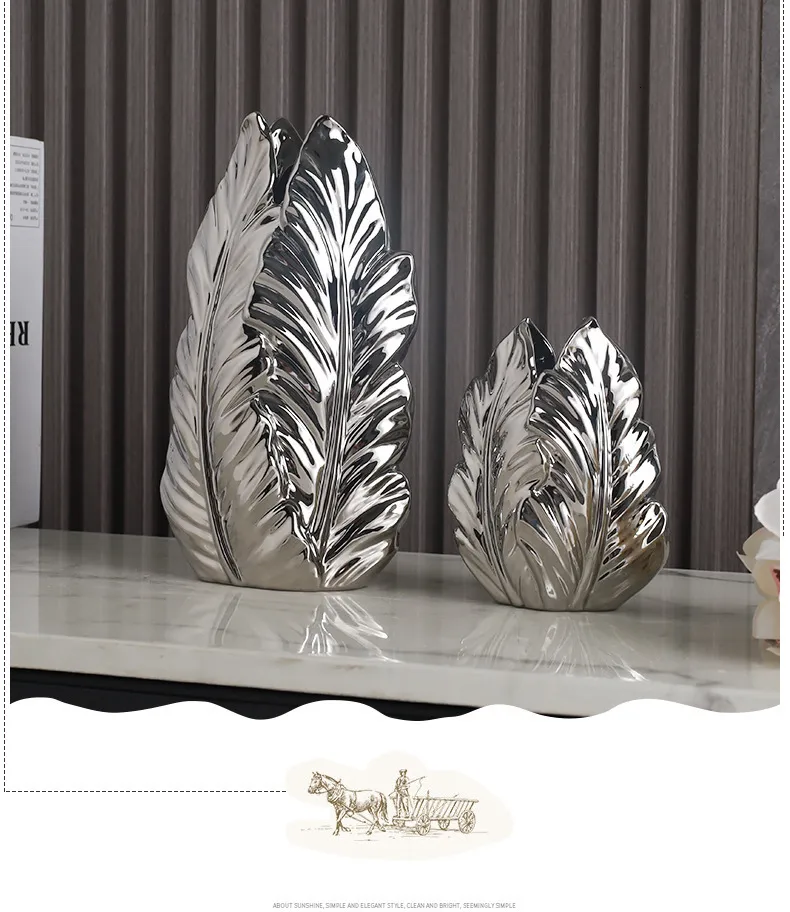 Nordic Light Luxury Gold Painted Ceramic Koch And Co Vases For High End