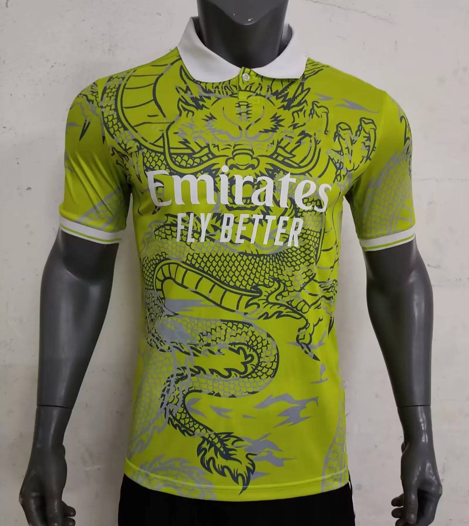 2023/2024 Real Madrid Chinese Gold Dragon Black Football Shirt