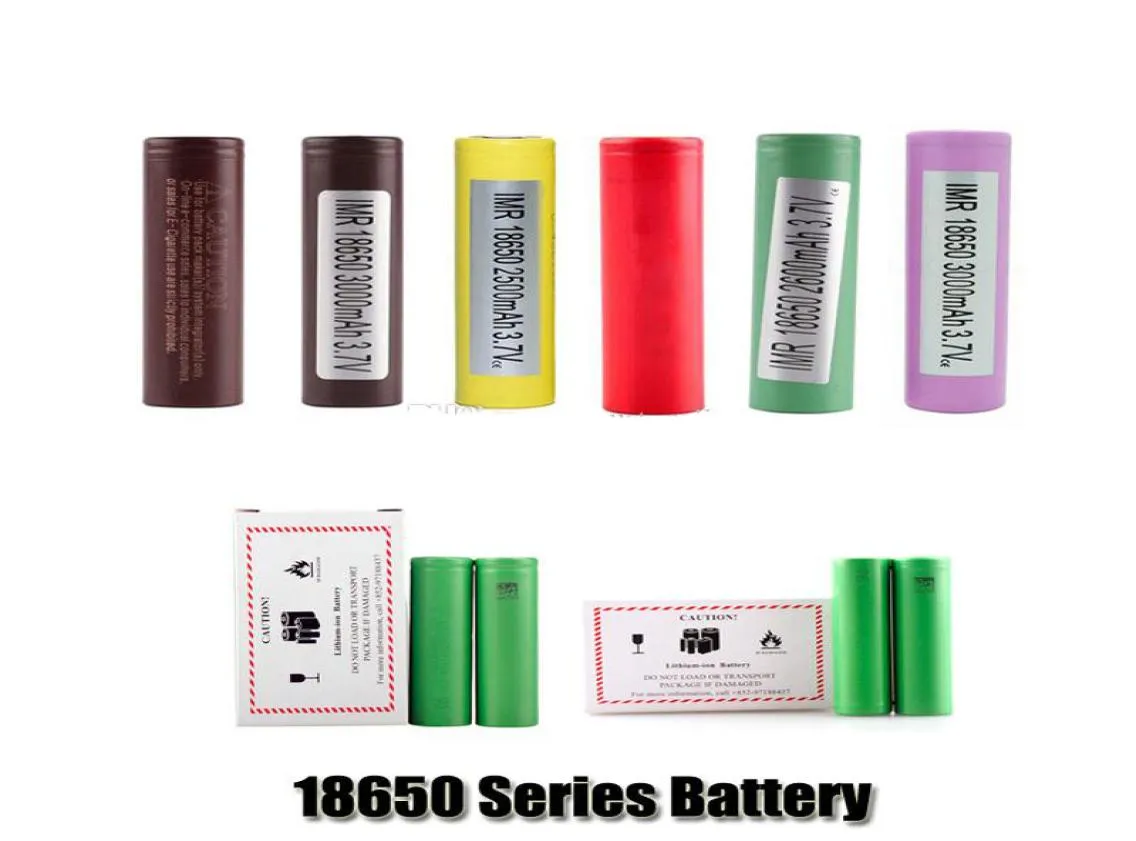 100 Wysokiej jakości HG2 30Q VTC6 3000MAH INR18650 25R HE2 HE4 2500MAH VTC5 2600MAH VTC4 18650 BAZTANIE E CIG MOD UCICKATOWANY DLA VAP2914256