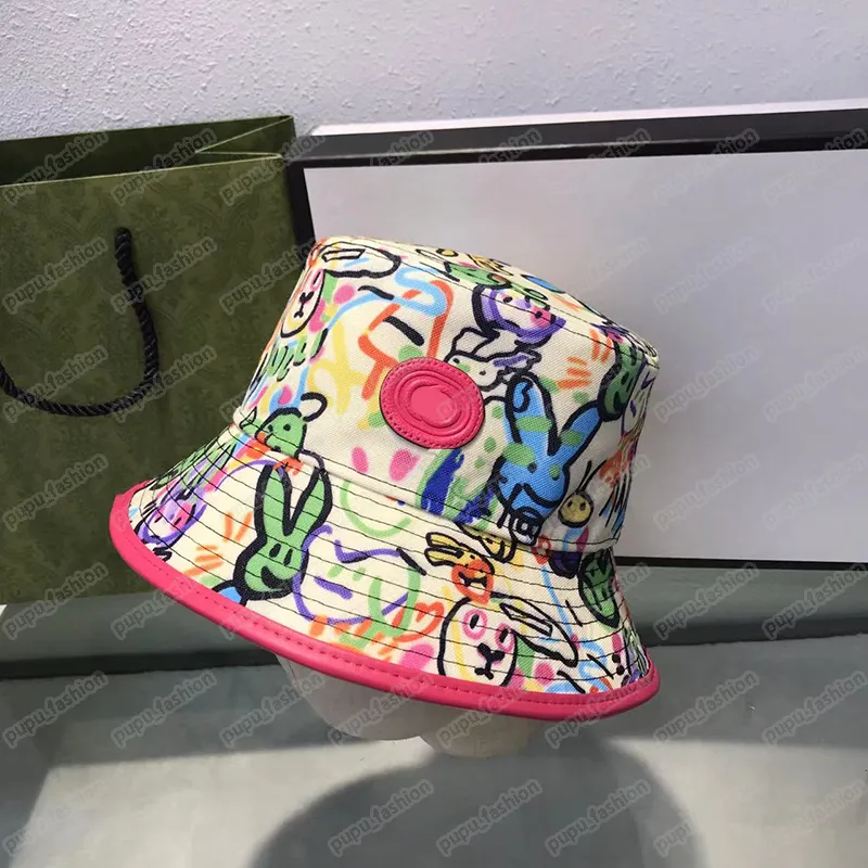 Dames luxe ontwerper zomer cap graffiti mannen koppels ademende sport honkbal pet reizen zonnebrandcrème zonbescherming emmer hoed 2304201bf