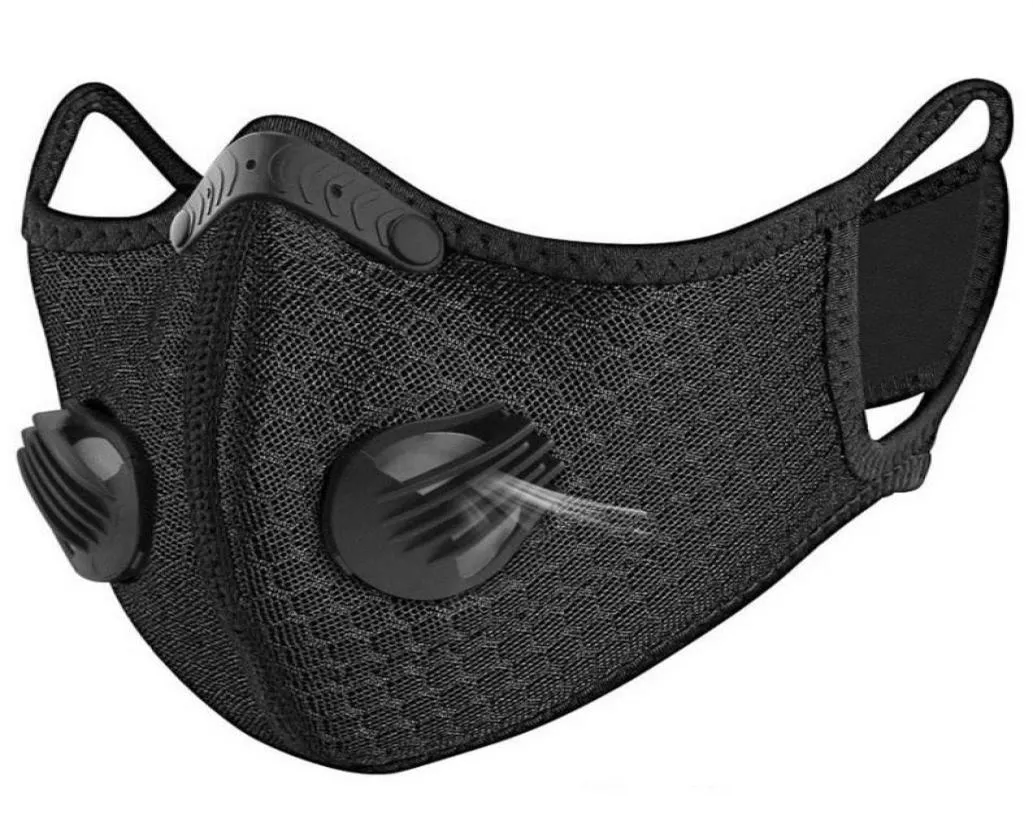 Sports ansiktsmask med filter kol PM 2 5 anti föroreningar dammtät mask Sport som kör cykling facemask224j1246807