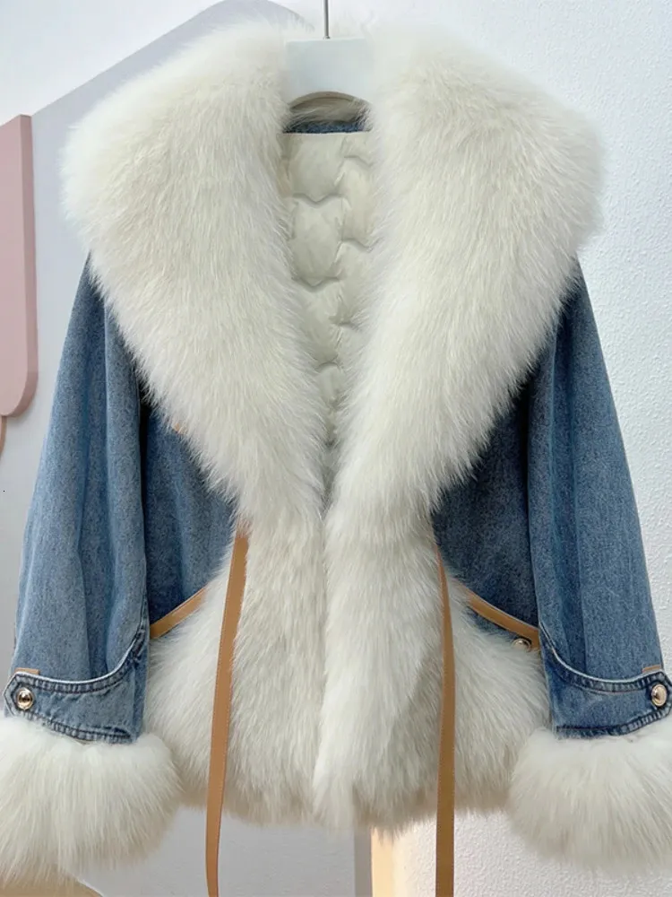 Womens Down Parkas OFTBUY Winter European American Street Fashion Real Fox Fur Collar Coat for Women Elegant Outerwear Goose Jacket 231120