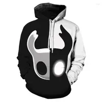 Men's Hoodies Hollow Knight 3D Printed Hoodie Mens Womens Fashion Personality Anime Harajuku Yin Yang Zipper Sweatshirt Unmissable