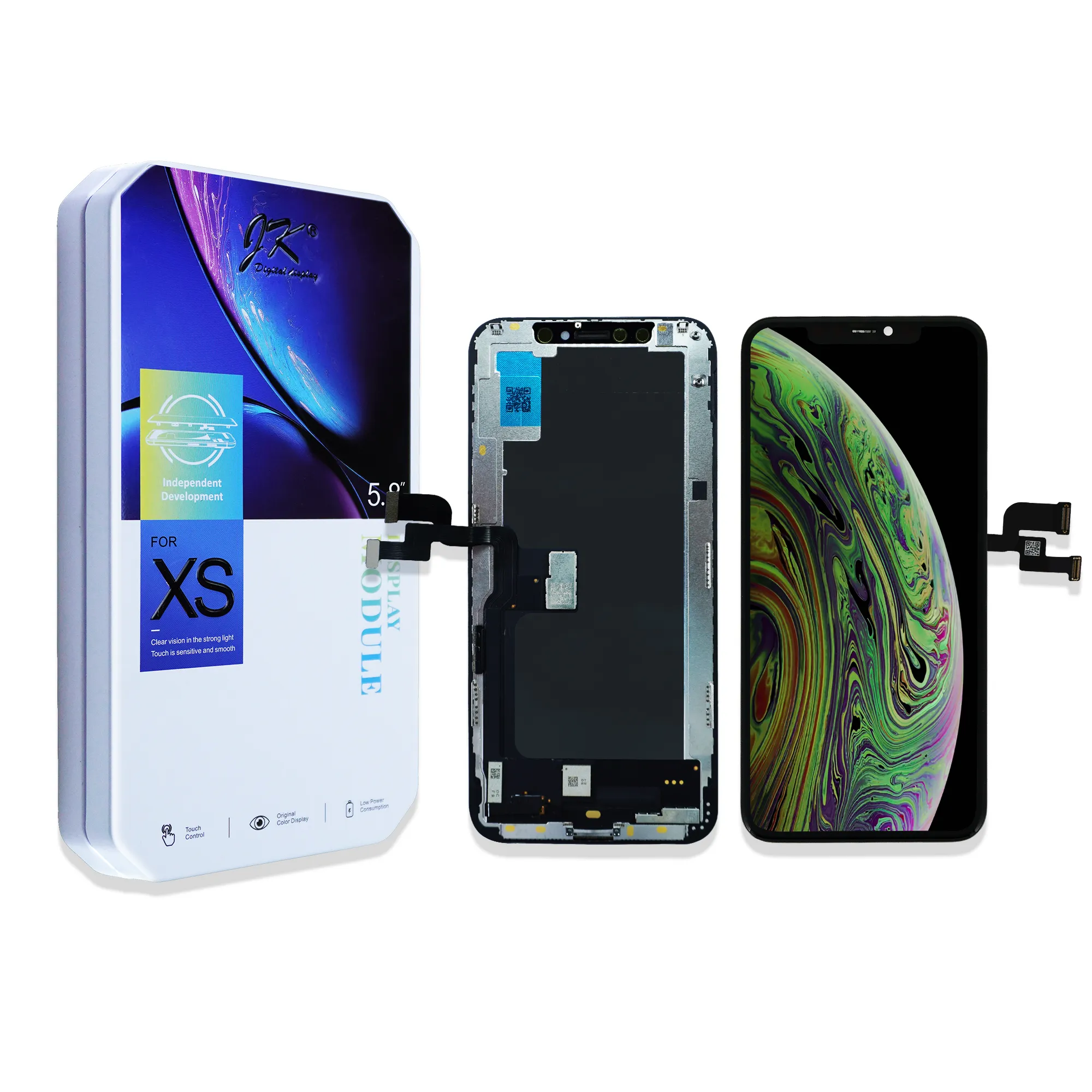 iPhone XS LCDスクリーンタッチパネルデジタイザーアセンブリ交換用の新しいJK Incell LCDディスプレイ