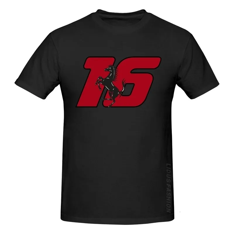 Herr t -skjortor charles leclerc 16 prancing häst formel t shirt klädgrafik tshirt kort ärm tröja unisex t shirt tee 230419