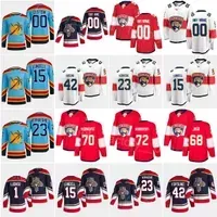 Florida Hockey Panthers 72 Sergei Bobrovsky Jersey 9 Sam Bennett 70 Patric Hornqvist 68 Jaromir Jagr 15 Anton Lundell 23 Carter Verhaeghe Gu