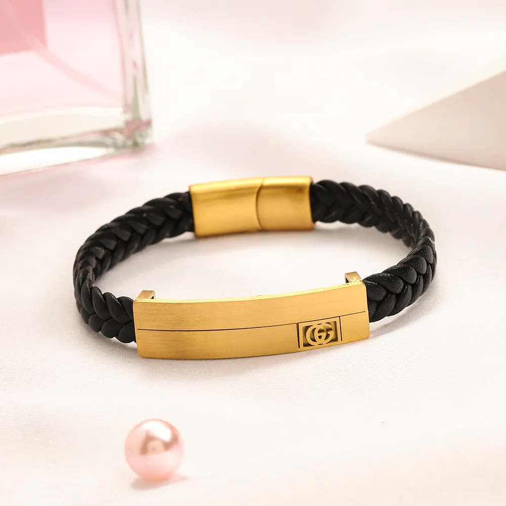Rope Black Leather Bracelets Charm Jewelry TOS0356 For Men and Women |  Touchy Style