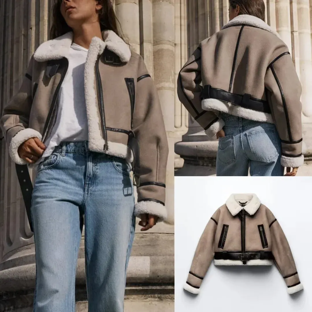 ジャケット・アウター S fur jacket short short_silver_fox_fur_jacket_3_