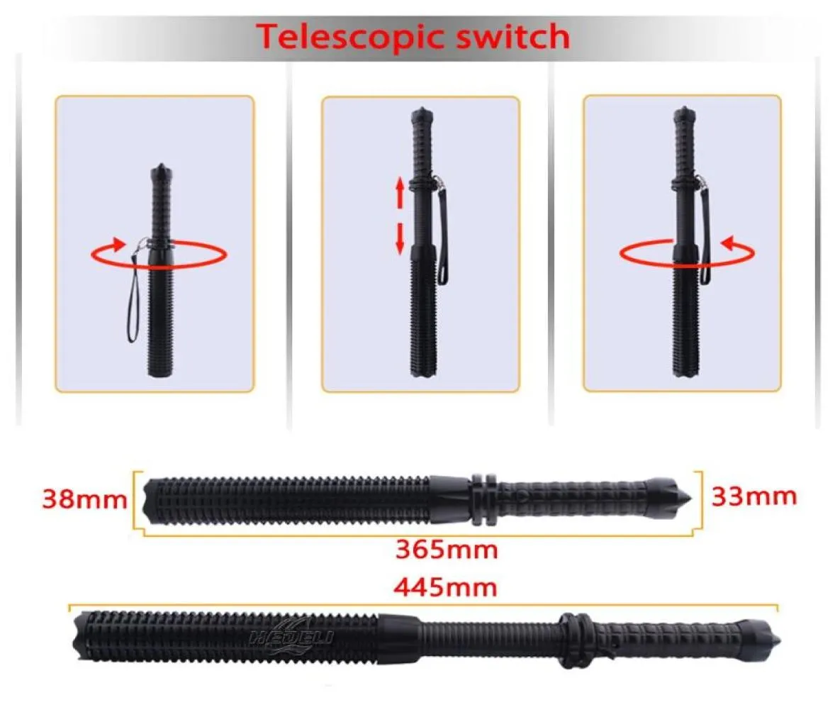 Taschenlampen, Taschenlampen, Hochleistungs-LED, 100.000 Lumen, wiederaufladbar, wasserdicht, Baseballschläger, Zoom6176709