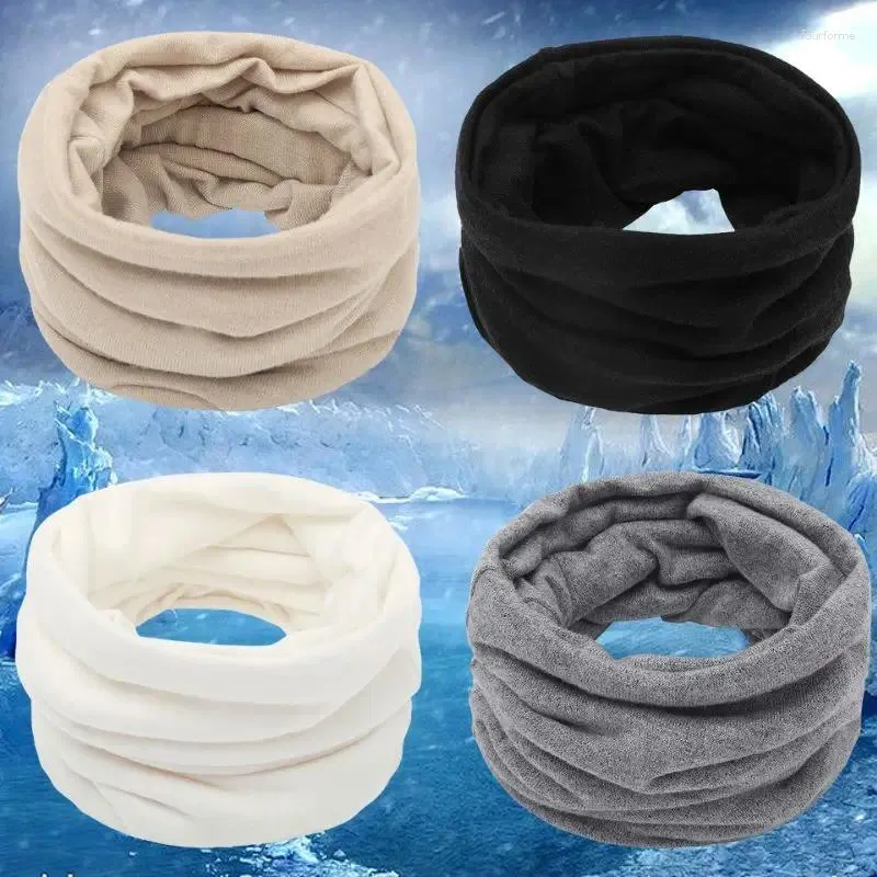 Halsdukar vinter halsduk för män kvinnor fast färg ring bandana nack varmare casual krage snood utomhus hålla varm