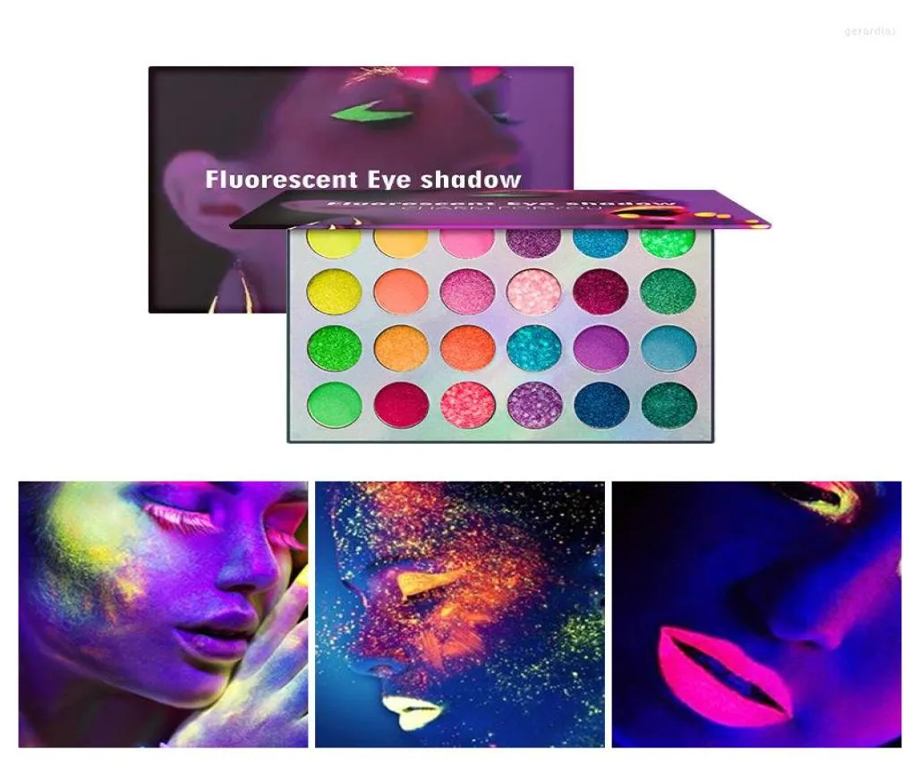 Lidschatten 24 Farben leuchtende Lidschatten-Make-up-Pailletten für Tmaquillagehe Dark Maquillaje Facial Glow Whole7570251