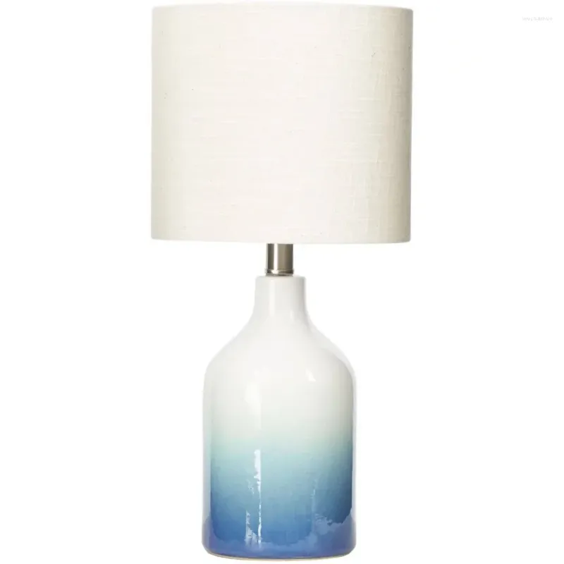 Table Lamps Better Homes & Gardens Ombre Ceramic Lamp Blue Finish