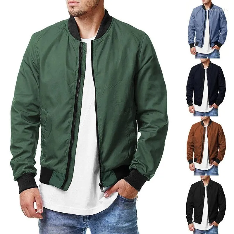 Vestes pour hommes Zip Up Casual Hommes Bomber Veste Mode Vêtements Manteaux Plus Taille Zipper Recadrée Casaco Masculino Jaquetas Masculinas