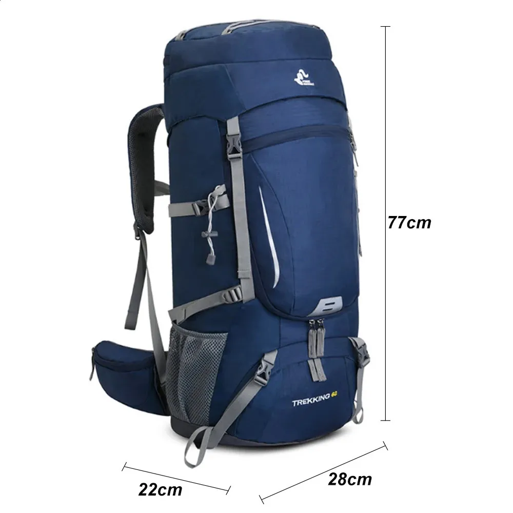 Outdoor Bags Men s 60L Large Hiking Mountaineering Backpack Climbing Camping Sport Rucksack Bag XA108Y 231118