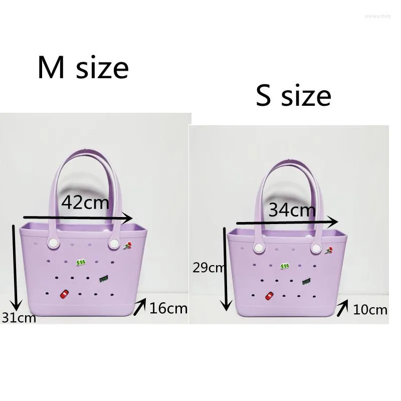 Evening Bags Chain Handles Tote Hand Bag 2023 Flexible Summer Factory Wholesales Large EVA Beach People Wet Waterproof Silicone Bucket