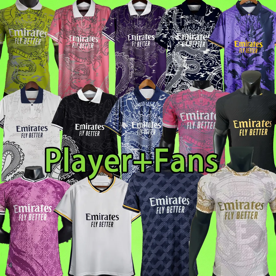 2023/2024 Real Madrid Chinese Gold Dragon Black Football Shirt