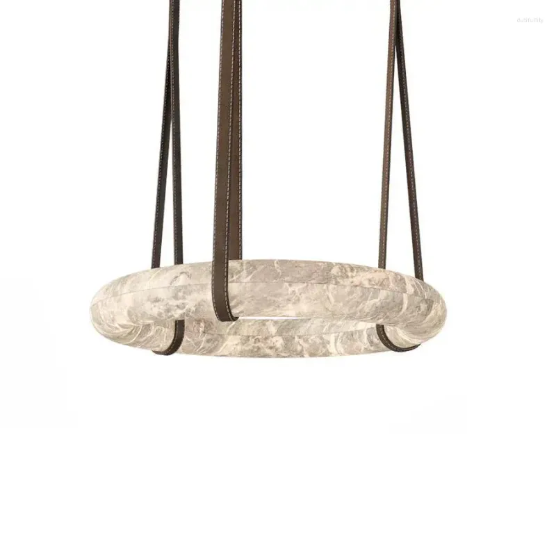 Les lustres ont adapté la lampe pendante de marbre d'albâtre de style nordique minimaliste moderne adaptée aux besoins du client