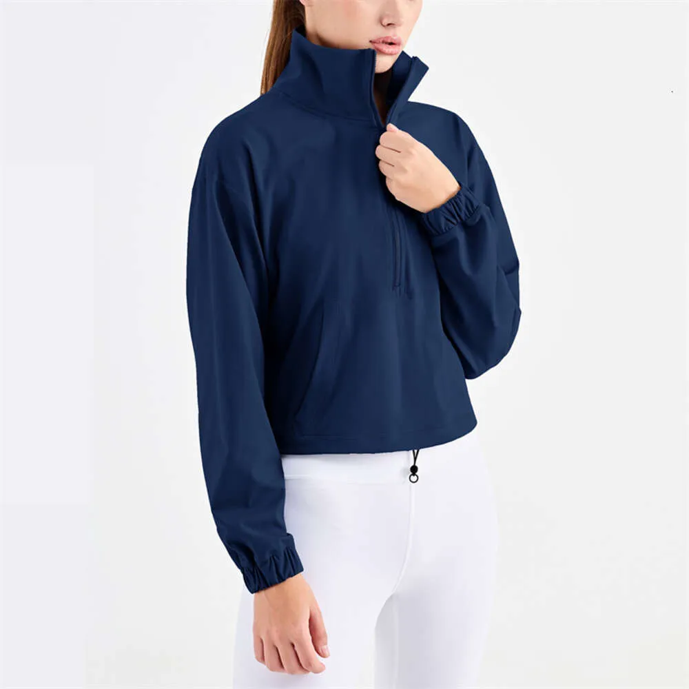 lu lu lu align women jackets long sleeve define define define women turtleneck half zip coat fitness topルーズカジュアルスポーツヨガレモンジャケット