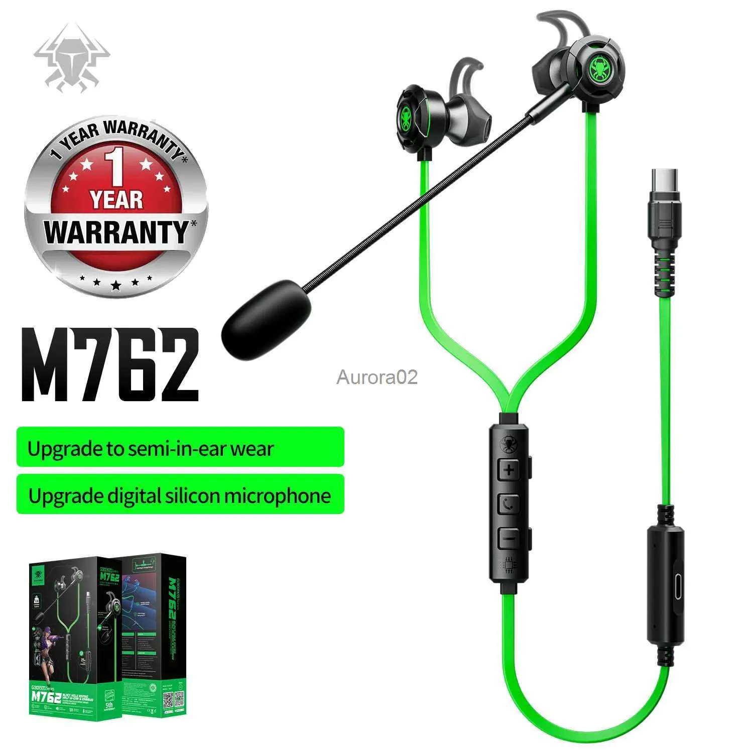 Cell Phone Earphones Plextone M762 Gaming Earphone with PD27W fast charge in-Ear Headphone Type-c Headset Super Bass with 15CM Long Microphone YQ231120