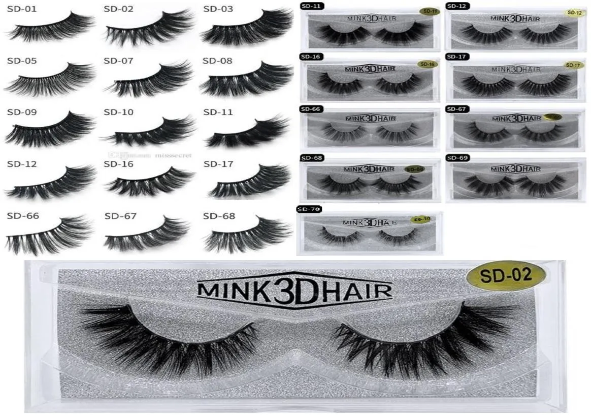 3D Noczki rzęs Makijaż rzęs Fałsz Miękki Naturalny Grube Fake Lashes Extension Beauty Tools 20 Styles DHL 6283094