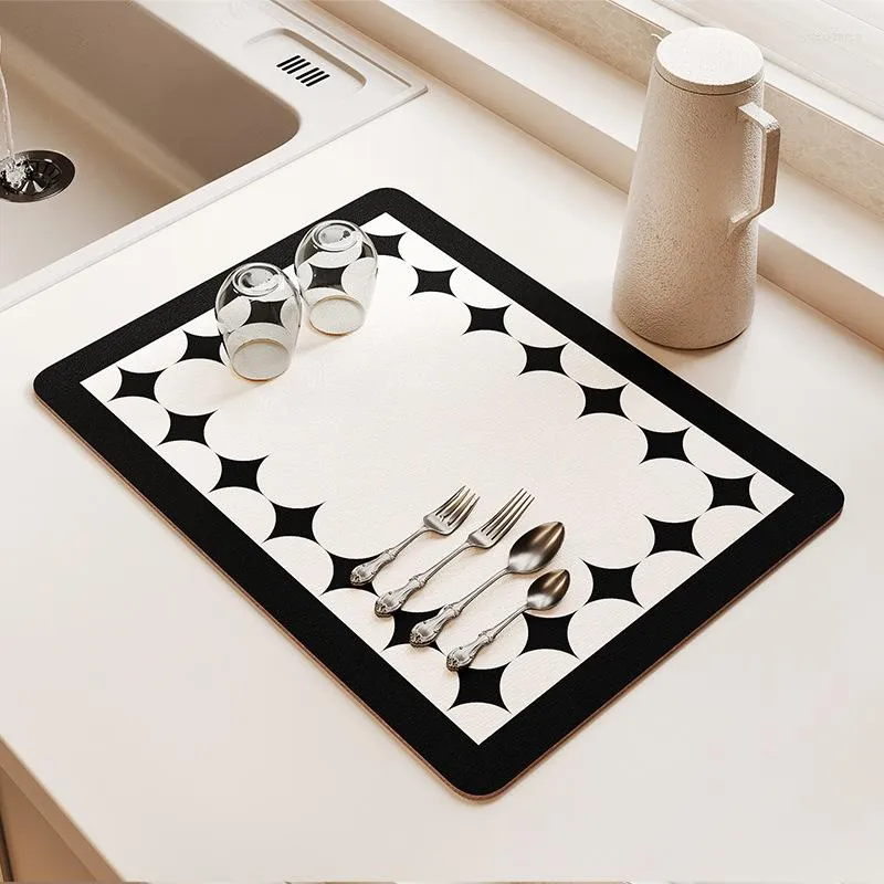 Tappetini da tavolo di grandi dimensioni nordico minimalista caffè assorbente tappetino da tavola per desktop tappetino da cucina decorazione bagno