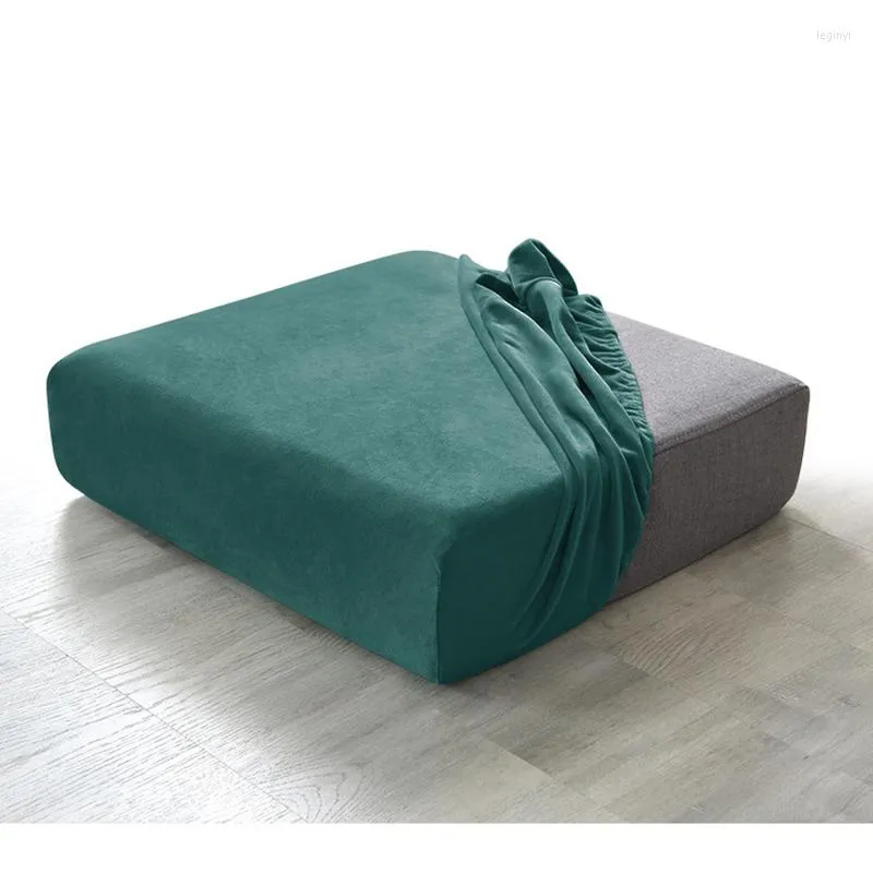 Housses de chaise Housse de coussin de siège de canapé en velours de couleur unie pour décor de salon Housse de matelas de canapé Housse de dossier assis Extra Large