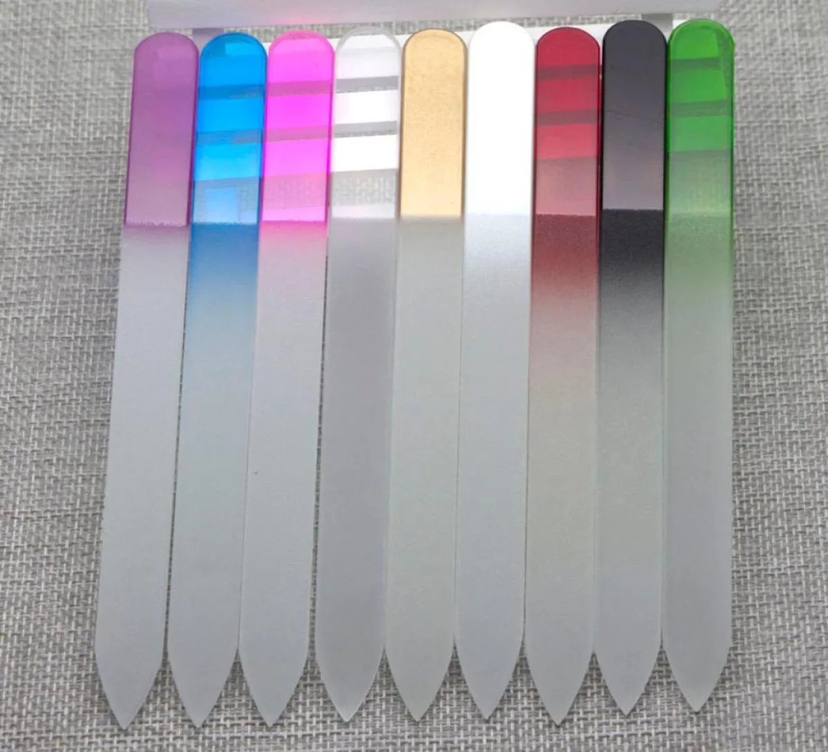 55quot Crystal Glass Nail Files New Manicure multicolor جميلة لـ Manicure UV Polish Tool Shipnf014227699