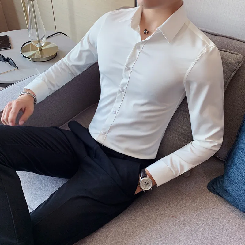 British Style Slim Fit Long Sleeve Formal Shirts For Men For Men Casual Fashion For Spring Business And Formal Wear Chemise Homme Camisa Masculina 230420 From Kong003 16.17 DHgate.Com