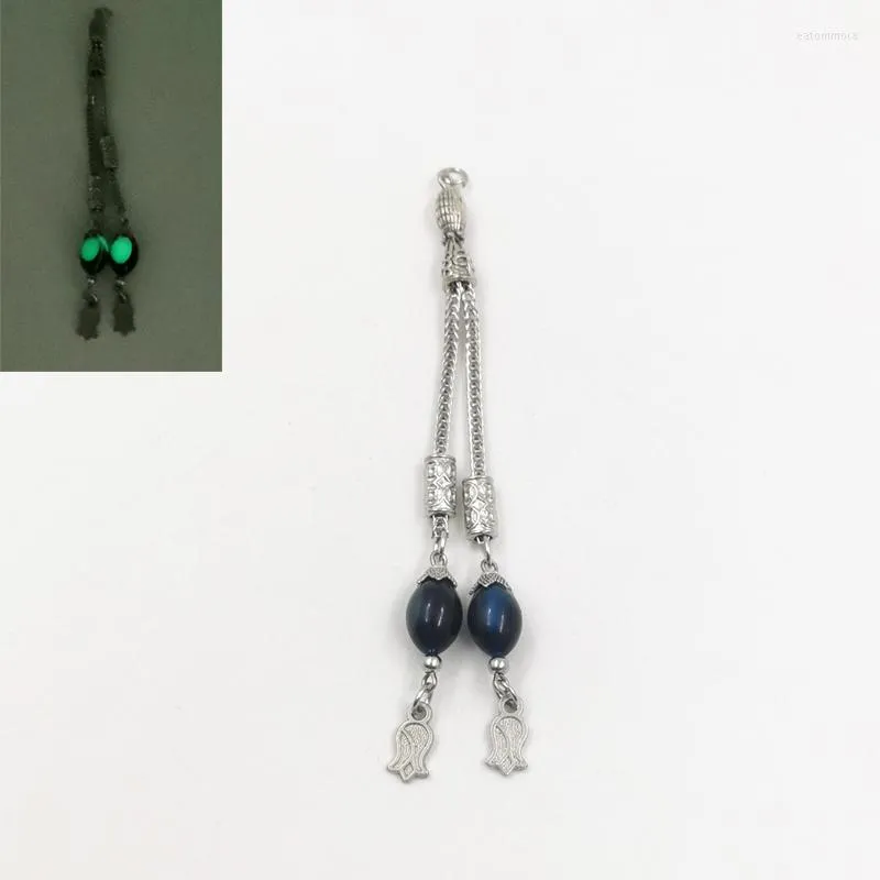Pendant Necklaces Accessories Tasbih Luminous Resin Beads Metal Tassel Making Misbaha Prayer