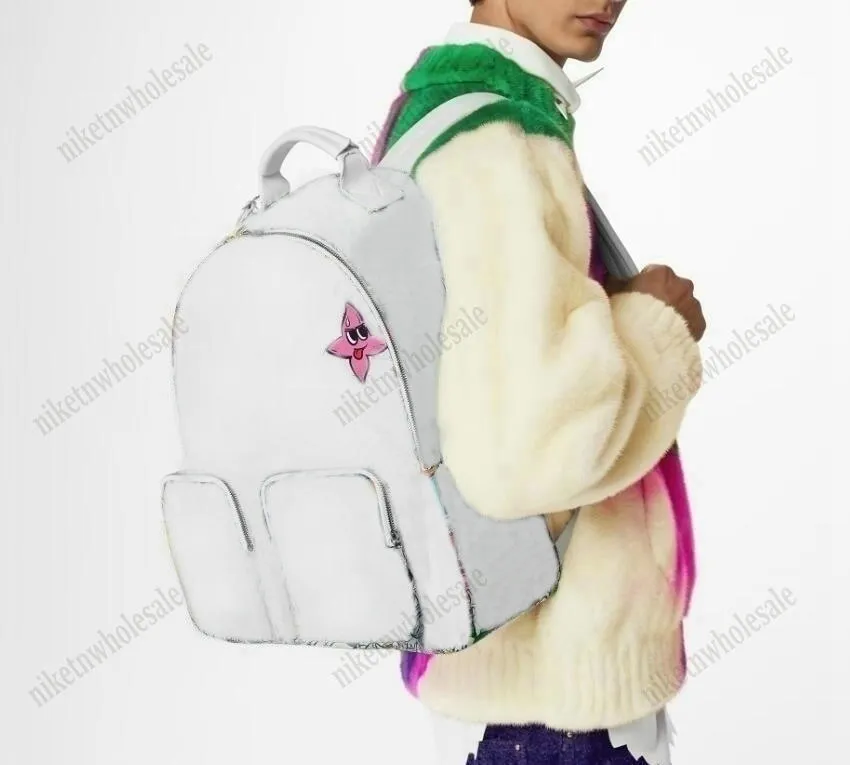 10A L حقيبة على ظهر حقيبة Multipocket Menter Mens Multicolor Spoof Backs Bags Discovery Backpacks Provessions Graffiti Bage Travel Bage