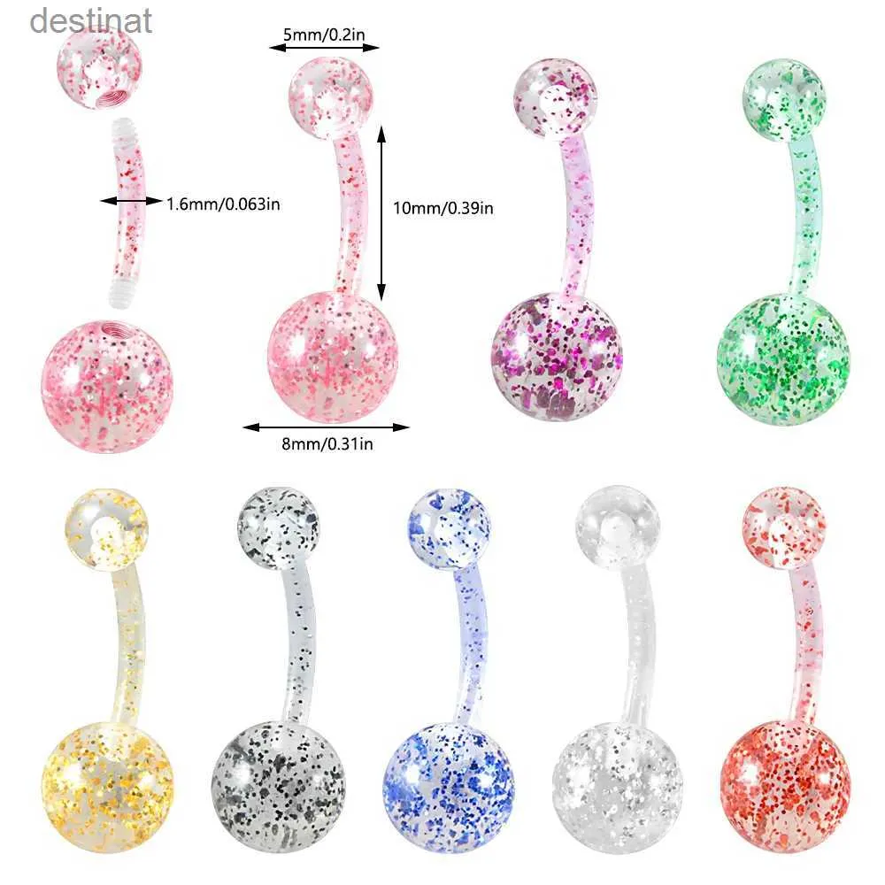 Acrylic belly deals button rings