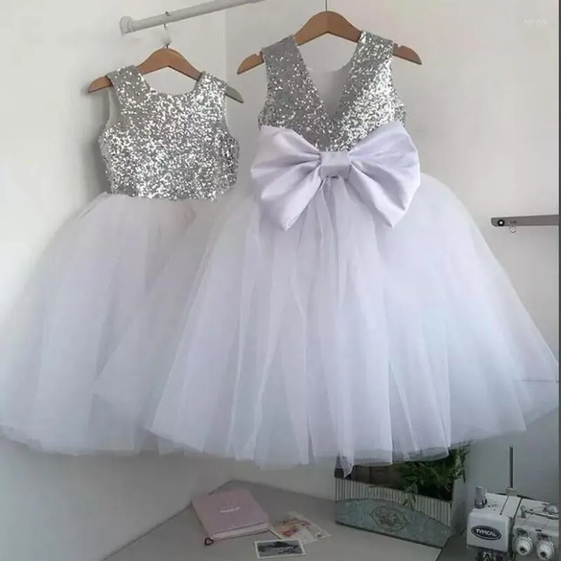 Robes de fille Paillettes de fille fleur pour robe de soirée de mariage robe de concours robes enfants robes d'anniversaire robe de soirée princesse personnaliséeGirl's