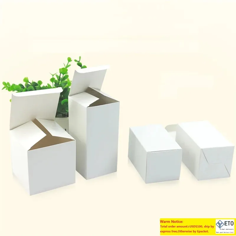 20 rozmiar biały prezent na opakowanie małe kartony Kraft papierowe kartonowe kartonowe opakowanie pudełko papierowe fabrycznie hurtowe